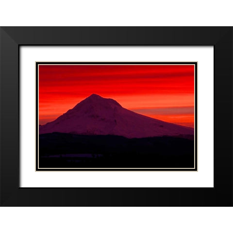 Mt. Hood XXVIII Black Modern Wood Framed Art Print with Double Matting by Leahy, Ike