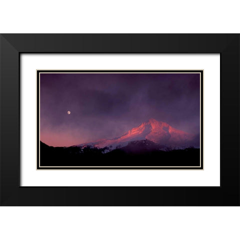 Mt. Hood XXIX Black Modern Wood Framed Art Print with Double Matting by Leahy, Ike
