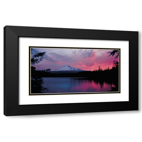 Mt. Hood XXX Black Modern Wood Framed Art Print with Double Matting by Leahy, Ike