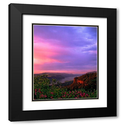 Columbia River Gorge IX Black Modern Wood Framed Art Print with Double Matting by Leahy, Ike