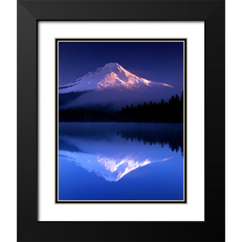 Peace Black Modern Wood Framed Art Print with Double Matting by Leahy, Ike