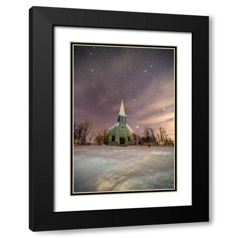 Locust Grove Oregon Black Modern Wood Framed Art Print with Double Matting by Leahy, Ike