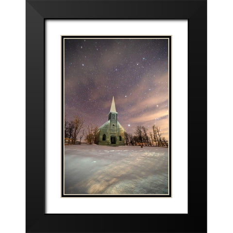 Locust Grove Oregon Black Modern Wood Framed Art Print with Double Matting by Leahy, Ike