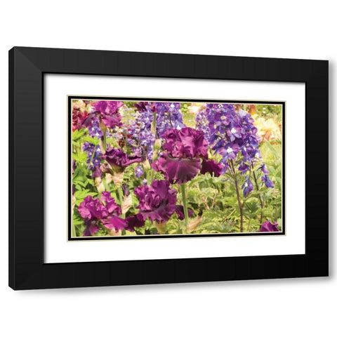 Purple Garden I Black Modern Wood Framed Art Print with Double Matting by Love, Maureen