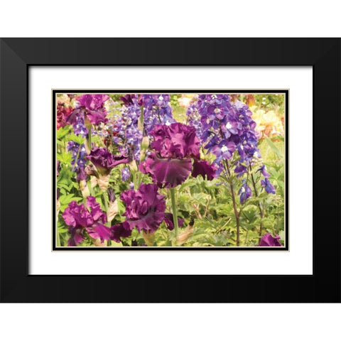 Purple Garden I Black Modern Wood Framed Art Print with Double Matting by Love, Maureen
