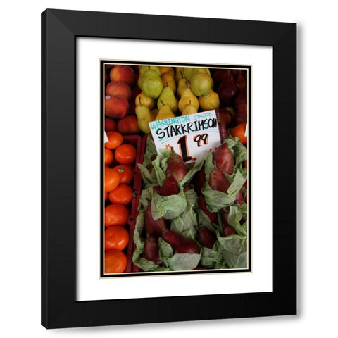 Starkrimson I Black Modern Wood Framed Art Print with Double Matting by Love, Maureen