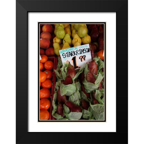 Starkrimson I Black Modern Wood Framed Art Print with Double Matting by Love, Maureen