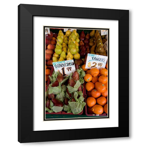 Fruit Stand II Black Modern Wood Framed Art Print with Double Matting by Love, Maureen