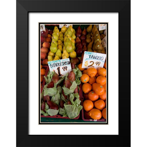 Fruit Stand II Black Modern Wood Framed Art Print with Double Matting by Love, Maureen