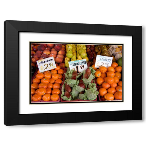 Fruit Stand III Black Modern Wood Framed Art Print with Double Matting by Love, Maureen