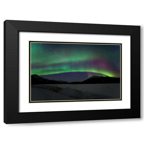 Aurora Borealis III Black Modern Wood Framed Art Print with Double Matting by Malvin, Larry