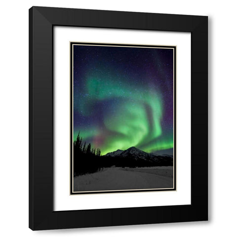 Aurora Borealis XIII Black Modern Wood Framed Art Print with Double Matting by Malvin, Larry