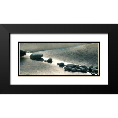 Pebbles I Black Modern Wood Framed Art Print with Double Matting by Melious, Amy