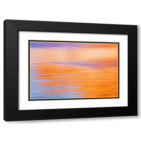 Abstract Reflection I Black Modern Wood Framed Art Print with Double Matting by Mahan, Kathy