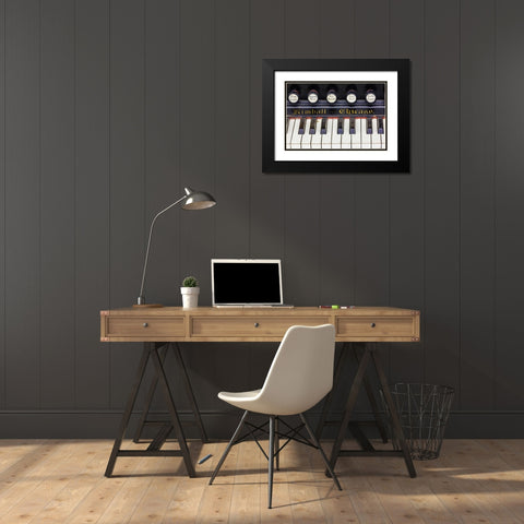 Organ Keys I Black Modern Wood Framed Art Print with Double Matting by Mahan, Kathy
