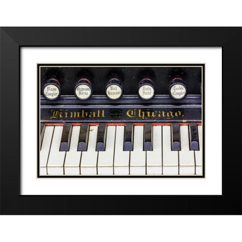 Organ Keys I Black Modern Wood Framed Art Print with Double Matting by Mahan, Kathy