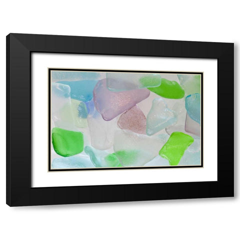 Beach Glass I Black Modern Wood Framed Art Print with Double Matting by Mahan, Kathy
