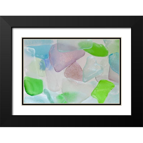Beach Glass I Black Modern Wood Framed Art Print with Double Matting by Mahan, Kathy