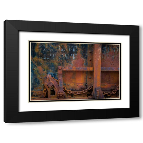 Historic Railroad III Black Modern Wood Framed Art Print with Double Matting by Mahan, Kathy
