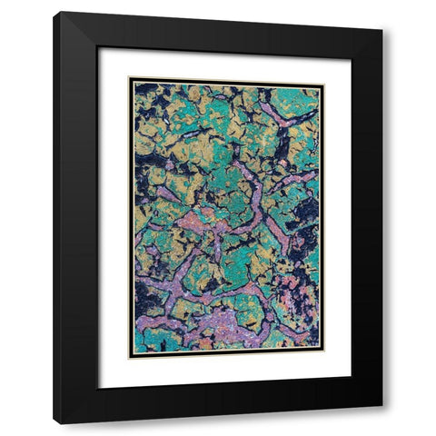 The Art of Peeling Paint I Black Modern Wood Framed Art Print with Double Matting by Mahan, Kathy