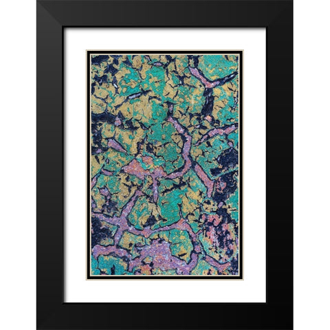 The Art of Peeling Paint I Black Modern Wood Framed Art Print with Double Matting by Mahan, Kathy