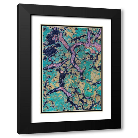 The Art of Peeling Paint II Black Modern Wood Framed Art Print with Double Matting by Mahan, Kathy