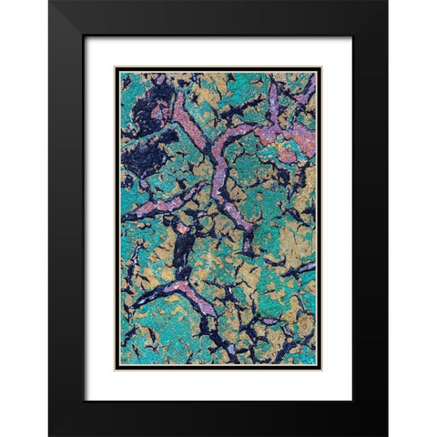 The Art of Peeling Paint II Black Modern Wood Framed Art Print with Double Matting by Mahan, Kathy