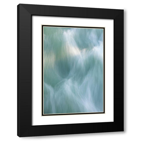 The Art of Flowing Water II Black Modern Wood Framed Art Print with Double Matting by Mahan, Kathy