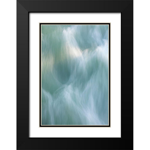 The Art of Flowing Water II Black Modern Wood Framed Art Print with Double Matting by Mahan, Kathy
