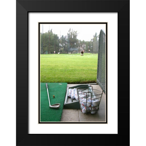 Golf II Black Modern Wood Framed Art Print with Double Matting by Millet, Karyn