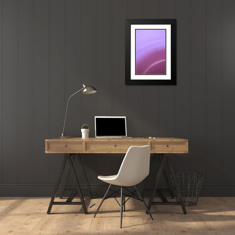 Purple II Black Modern Wood Framed Art Print with Double Matting by Millet, Karyn
