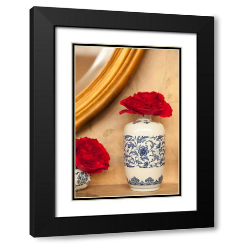 Oriental Vase Black Modern Wood Framed Art Print with Double Matting by Millet, Karyn