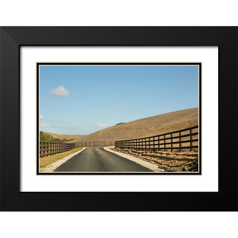Country Road I Black Modern Wood Framed Art Print with Double Matting by Millet, Karyn