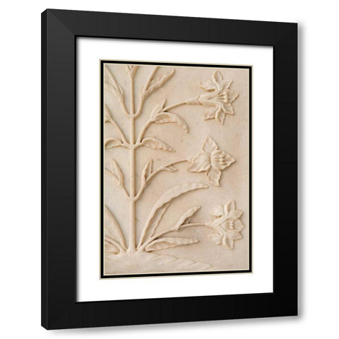 Stonework Detail II Black Modern Wood Framed Art Print with Double Matting by Millet, Karyn