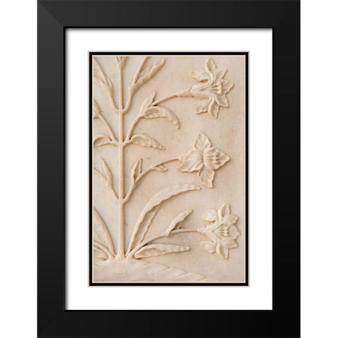 Stonework Detail II Black Modern Wood Framed Art Print with Double Matting by Millet, Karyn