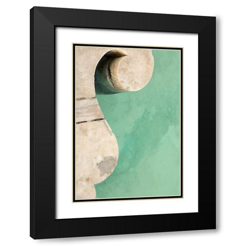 Stonework Detail III Black Modern Wood Framed Art Print with Double Matting by Millet, Karyn