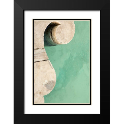 Stonework Detail III Black Modern Wood Framed Art Print with Double Matting by Millet, Karyn
