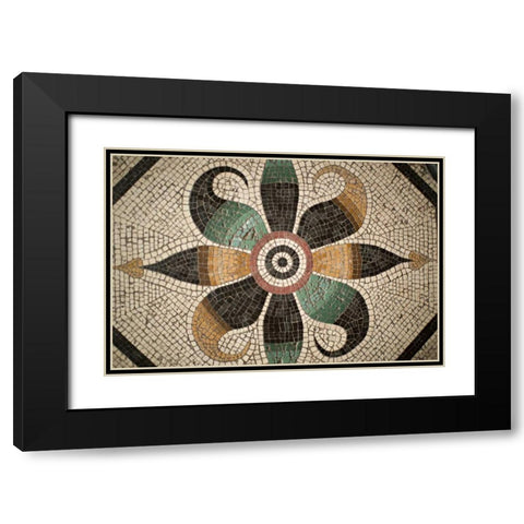 Mosaic II Black Modern Wood Framed Art Print with Double Matting by Millet, Karyn