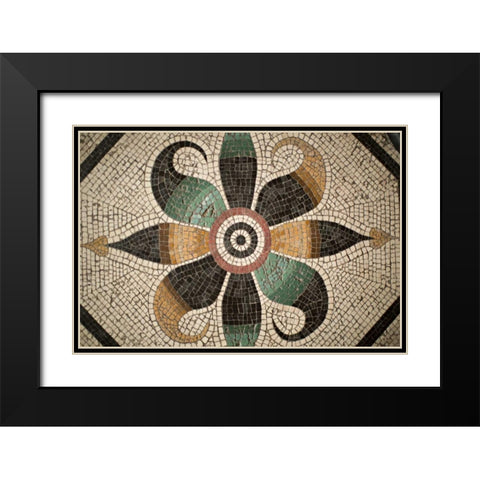 Mosaic II Black Modern Wood Framed Art Print with Double Matting by Millet, Karyn