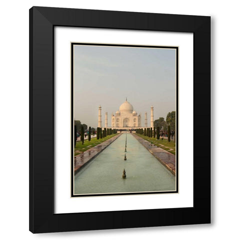 Taj Mahal Black Modern Wood Framed Art Print with Double Matting by Millet, Karyn