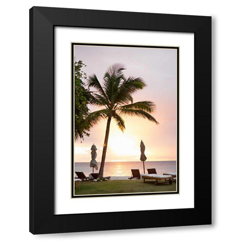 Peaceful Caribbean II Black Modern Wood Framed Art Print with Double Matting by Millet, Karyn