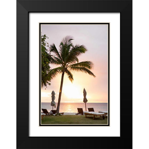 Peaceful Caribbean II Black Modern Wood Framed Art Print with Double Matting by Millet, Karyn