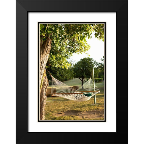Open Hammock Black Modern Wood Framed Art Print with Double Matting by Millet, Karyn