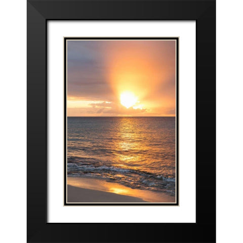 Island Sunset III Black Modern Wood Framed Art Print with Double Matting by Millet, Karyn