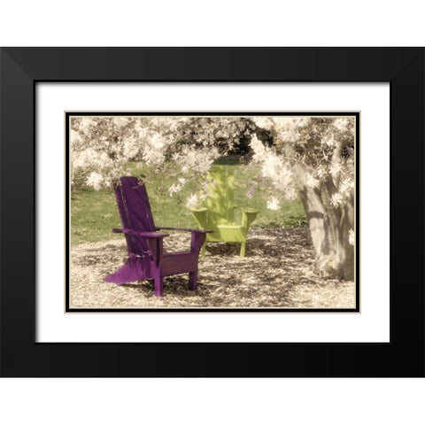 Under the Magnolia Tree Black Modern Wood Framed Art Print with Double Matting by McNemar, C. Thomas