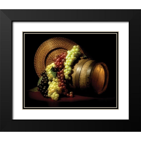 Wine Grapes Black Modern Wood Framed Art Print with Double Matting by McNemar, C. Thomas