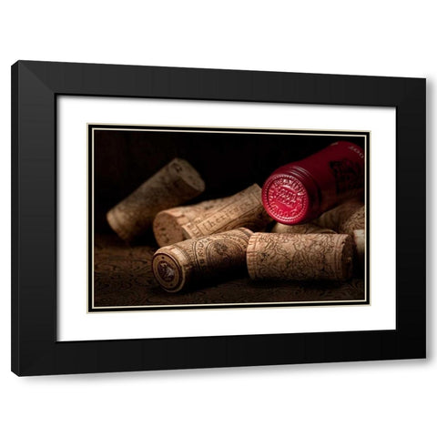 Wine Corks Still Life IV Black Modern Wood Framed Art Print with Double Matting by McNemar, C. Thomas