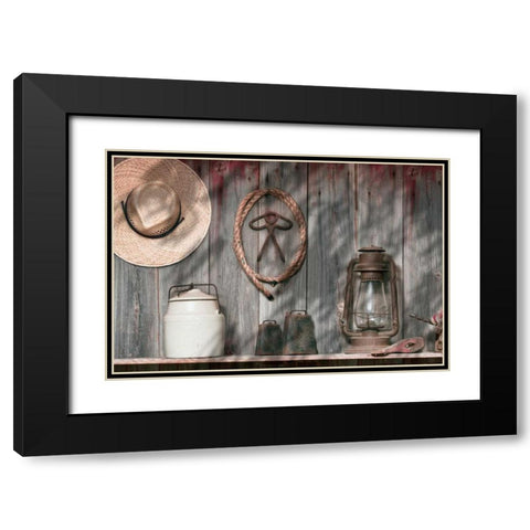Out in the Barn III Black Modern Wood Framed Art Print with Double Matting by McNemar, C. Thomas