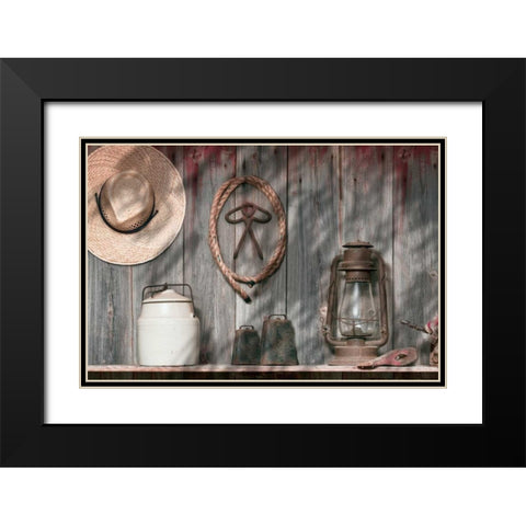 Out in the Barn III Black Modern Wood Framed Art Print with Double Matting by McNemar, C. Thomas