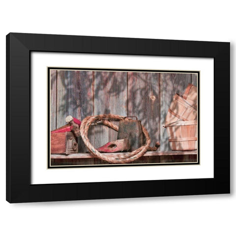 Out in the Barn IV Black Modern Wood Framed Art Print with Double Matting by McNemar, C. Thomas